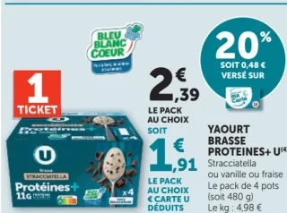 Yaourt brassé Protéines+ U