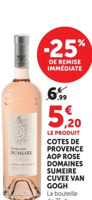 COTES DE PROVENCE AOP ROSE DOMAINES SUMEIRE CUVEE VAN GOGH