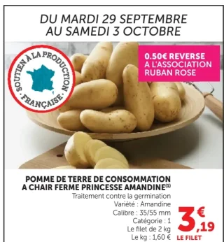 POMME DE TERRE DE CONSOMMATION A CHAIR FERME PRINCESSE AMANDINE