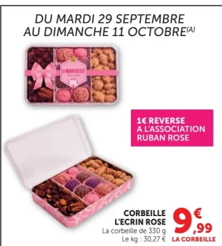 Corbeille L'Ecrin Rose