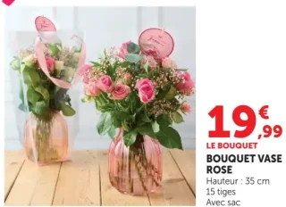 BOUQUET VASE ROSE