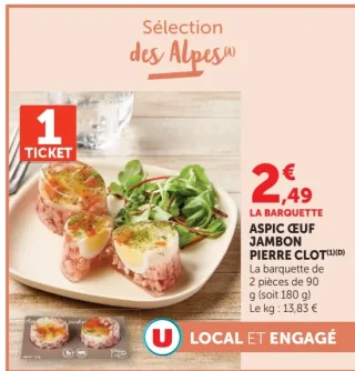 Aspic œuf jambon Pierre Clot