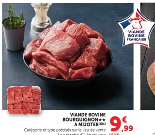 VIANDE BOVINE BOURGUIGNON★★ À MIJOTER