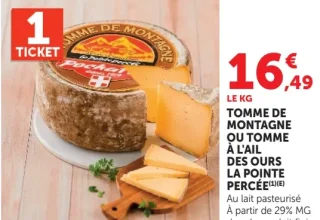 Tomme de Montagne ou Tomme à l'ail des ours La Pointe Percée