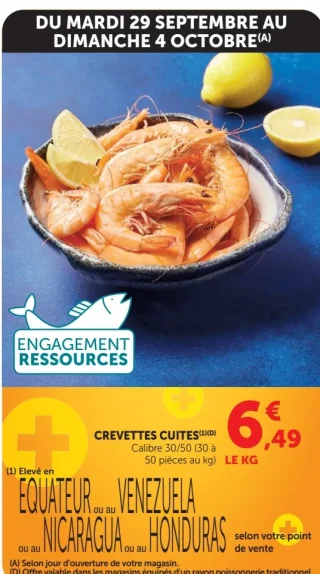 Crevettes cuites 30/50