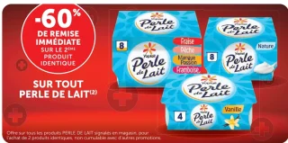 Spécialités laitières Perle de Lait Yoplait