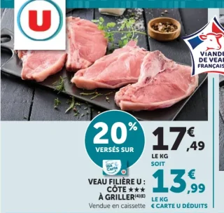Côte de veau à griller Filière U