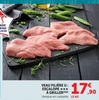 Escalope de veau à griller Filière U