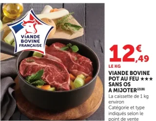 Viande Bovine Pot Au Feu *** Sans Os A Mijoter
