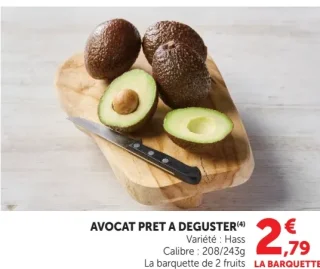 Avocat prêt à déguster Hass