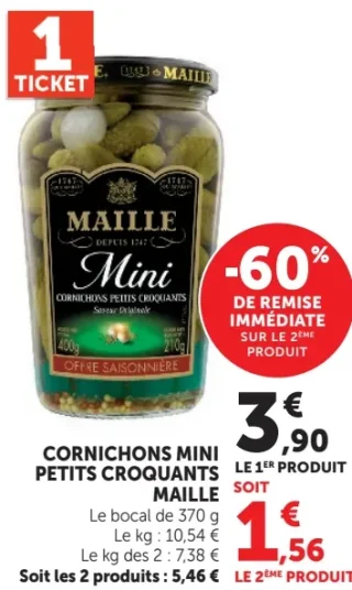 Cornichons Mini Petits Croquants Maille