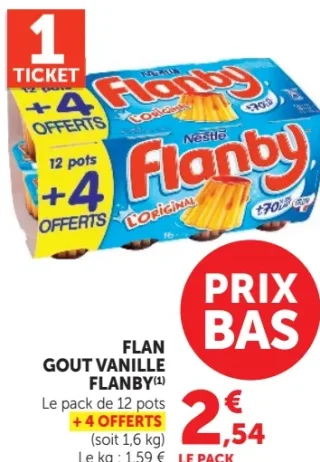Flan goût vanille Flanby Nestlé