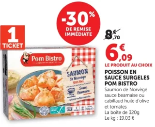 Poisson en sauce surgelés Pom Bistro