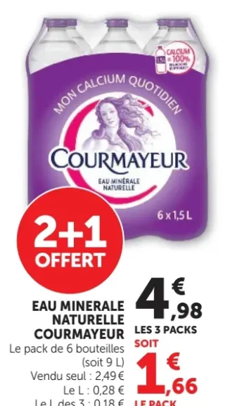 Eau minérale naturelle Courmayeur