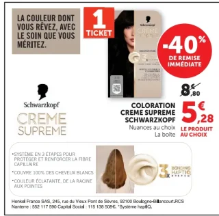COLORATION CREME SUPREME SCHWARZKOPF
