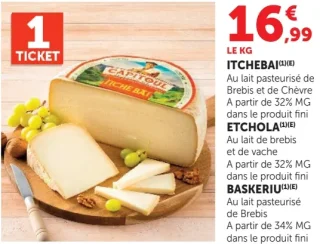 Fromage Itchebai ou Etchola ou Baskeriu