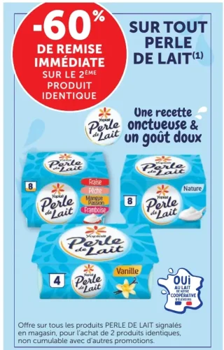 Spécialité laitière Perle de Lait Yoplait