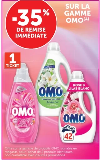 Lessive liquide ou capsules OMO