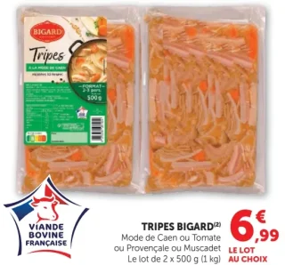 TRIPES BIGARD Mode de Caen ou Tomate ou Provençale ou Muscadet