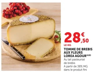 Tomme de brebis aux fleurs Lorea Agour