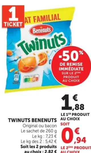 Twinuts Benenuts Original ou bacon