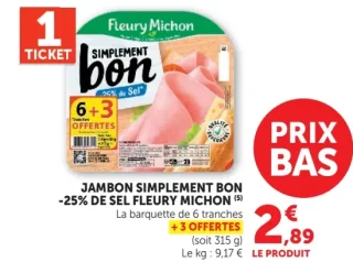 Jambon Simplement Bon Fleury Michon