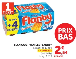 Flan goût vanille Nestlé Flanby