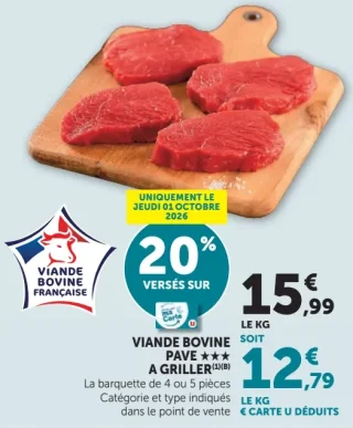 Viande Bovine Pavé à griller