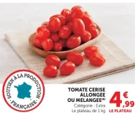 Tomate cerise allongée ou mélangée