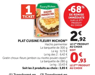 Plat Cuisine Fleury Michon Hachis parmentier