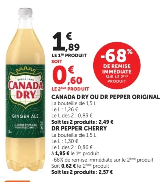 Canada Dry ou Dr Pepper Original / Cherry