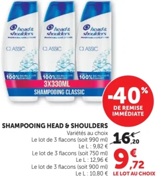 Shampooing Head & Shoulders Classic
