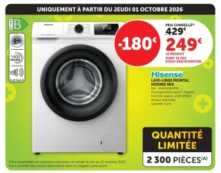 Lave-linge frontal Hisense 9kg W901418QPM