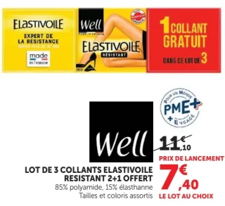 LOT DE 3 COLLANTS ELASTIVOILE RESISTANT WELL
