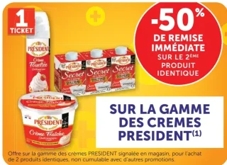 Gamme de crèmes Président