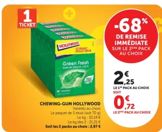 Chewing-Gum Hollywood Green Fresh