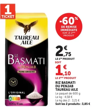 Riz Basmati du Penjab Taureau Ailé Le Basmati