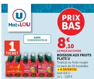 Boisson aux fruits plate U