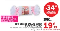 FOIE GRAS DE CANARD ENTIER L'EMBLEMATIQUE Larnaudie Le torchon ou la coque ou le lingot de 170 g