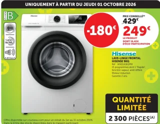 Lave-linge frontal Hisense 9kg