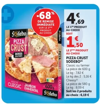 Pizza Crust Sodebo Classic ou farmer