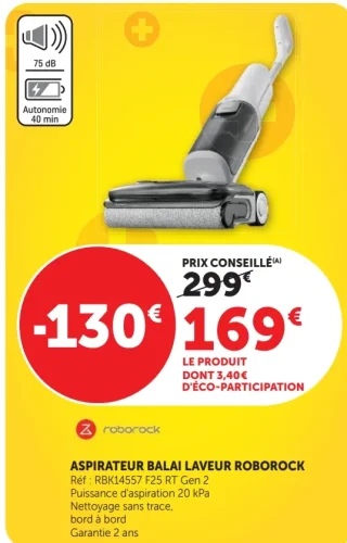 Aspirateur balai laveur Roborock