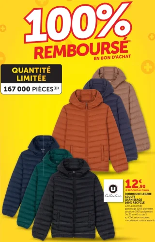 Doudoune légère adulte U Collection