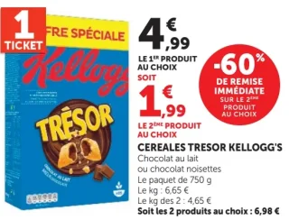 CEREALES TRESOR KELLOGG'S Chocolat au lait