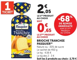 BRIOCHE TRANCHEE PASQUIER