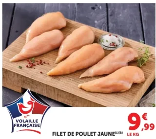 Filet de poulet jaune