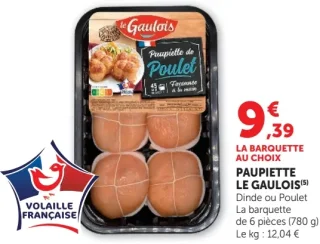 Paupiette de poulet ou dinde Le Gaulois