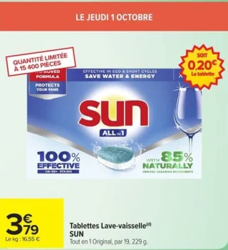 Tablettes Lave-vaisselle Sun All in 1