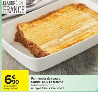 Parmentier de canard CARREFOUR Le Marché