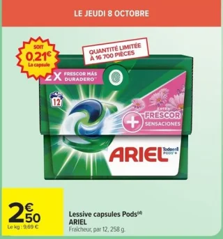Lessive capsules Pods ARIEL Fraîcheur